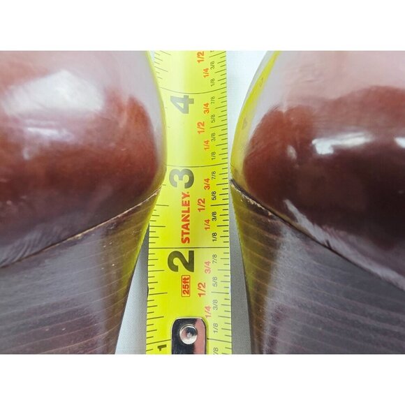 Franco Sarto Size 6.5M Womens Chocolate Brown Slip On Bow Accent Heel Shoes - Picture 2 of 14